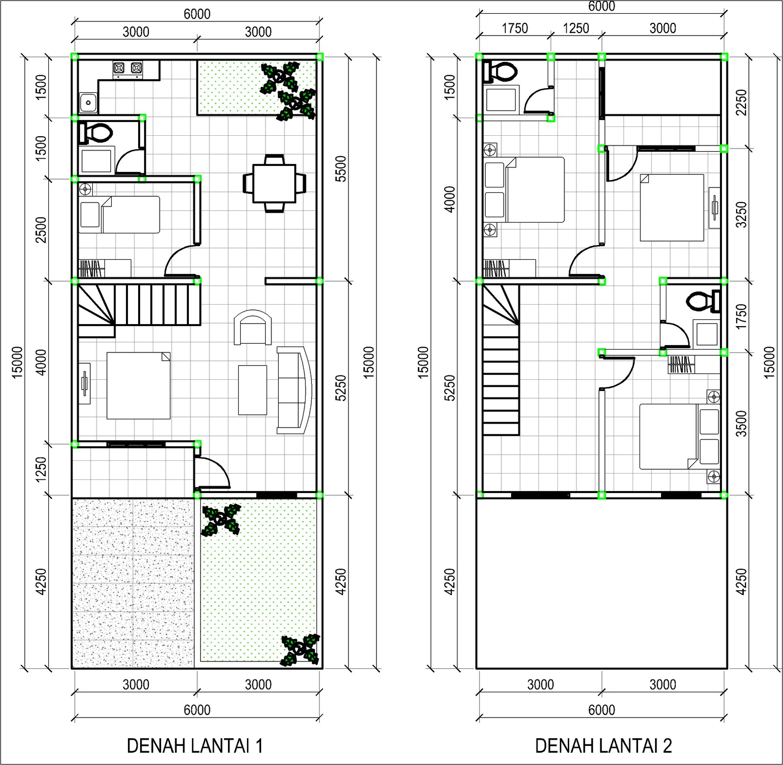 Desain Rumah 2 Lantai 4x10 Beserta Denahnya - Gambar Design Rumah