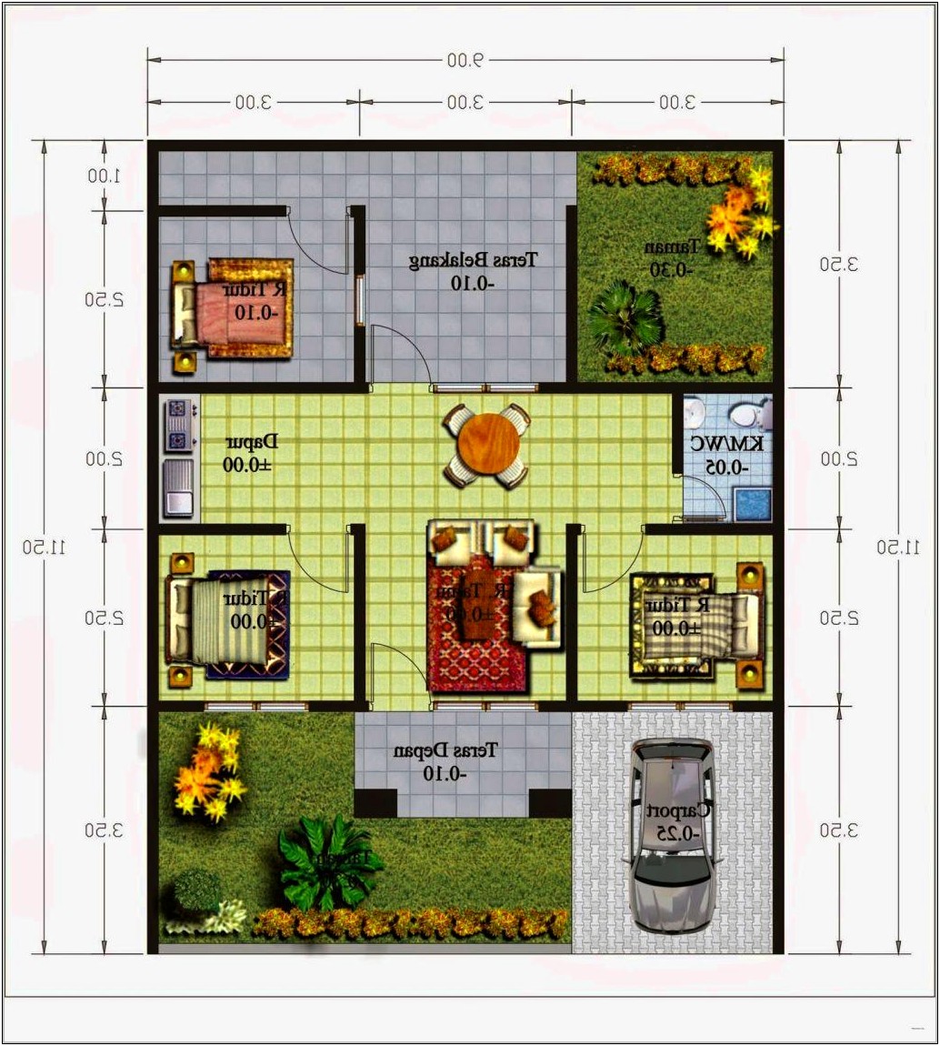 Desain Rumah Segi Tiga Tampak Denah - Gambar Design Rumah