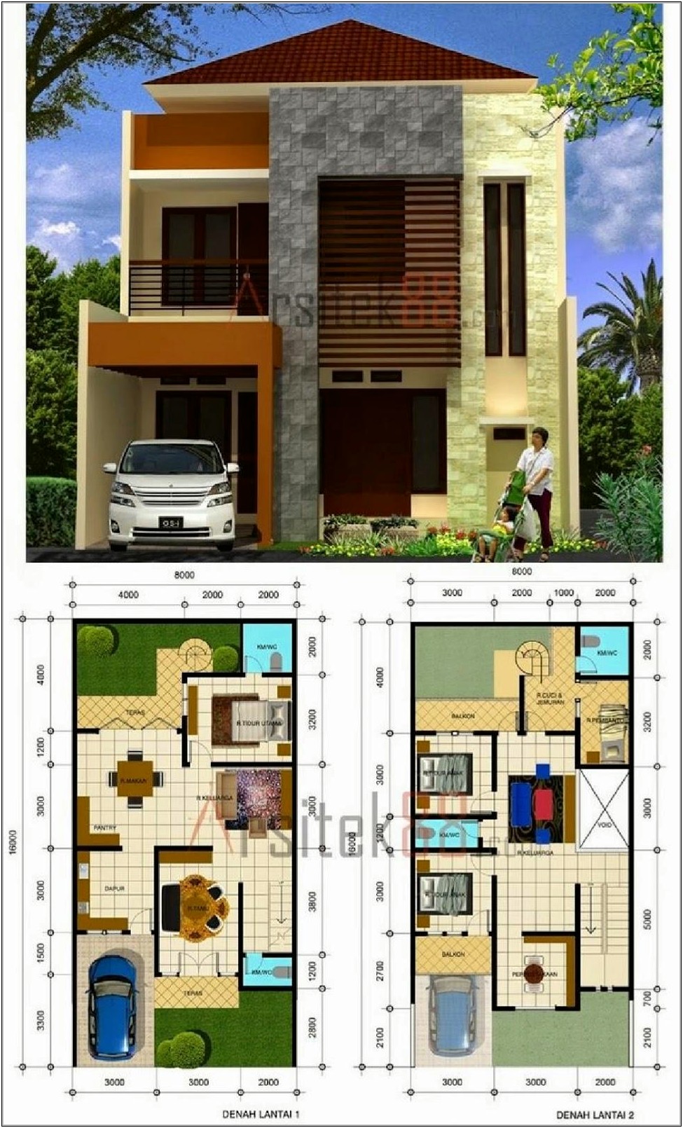 Desain Rumah Minimalis Lt 60m2