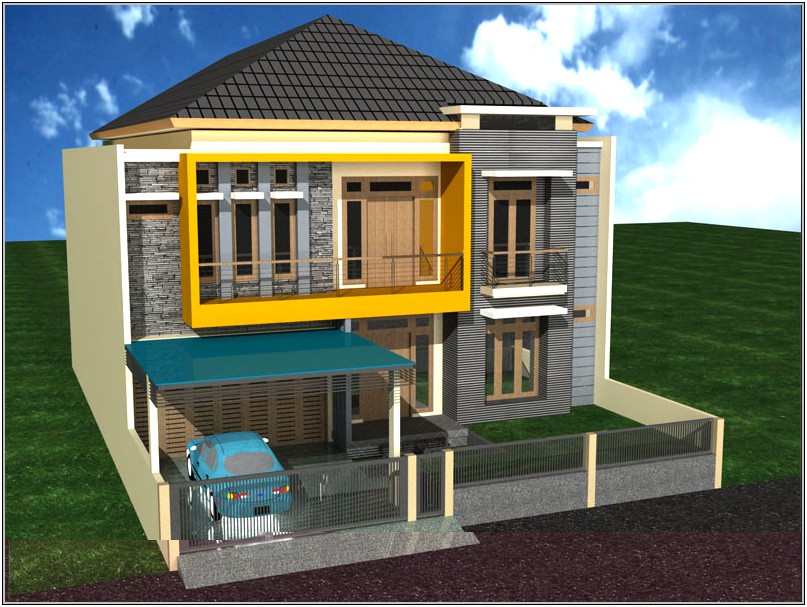 Rancangan Rumah Minimalis 2 Lantai Type 60 - Gambar Design Rumah